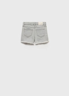 Denim shorts with frayed hem — Denim Grey 5