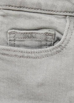 Denim shorts with frayed hem — Denim Grey 6