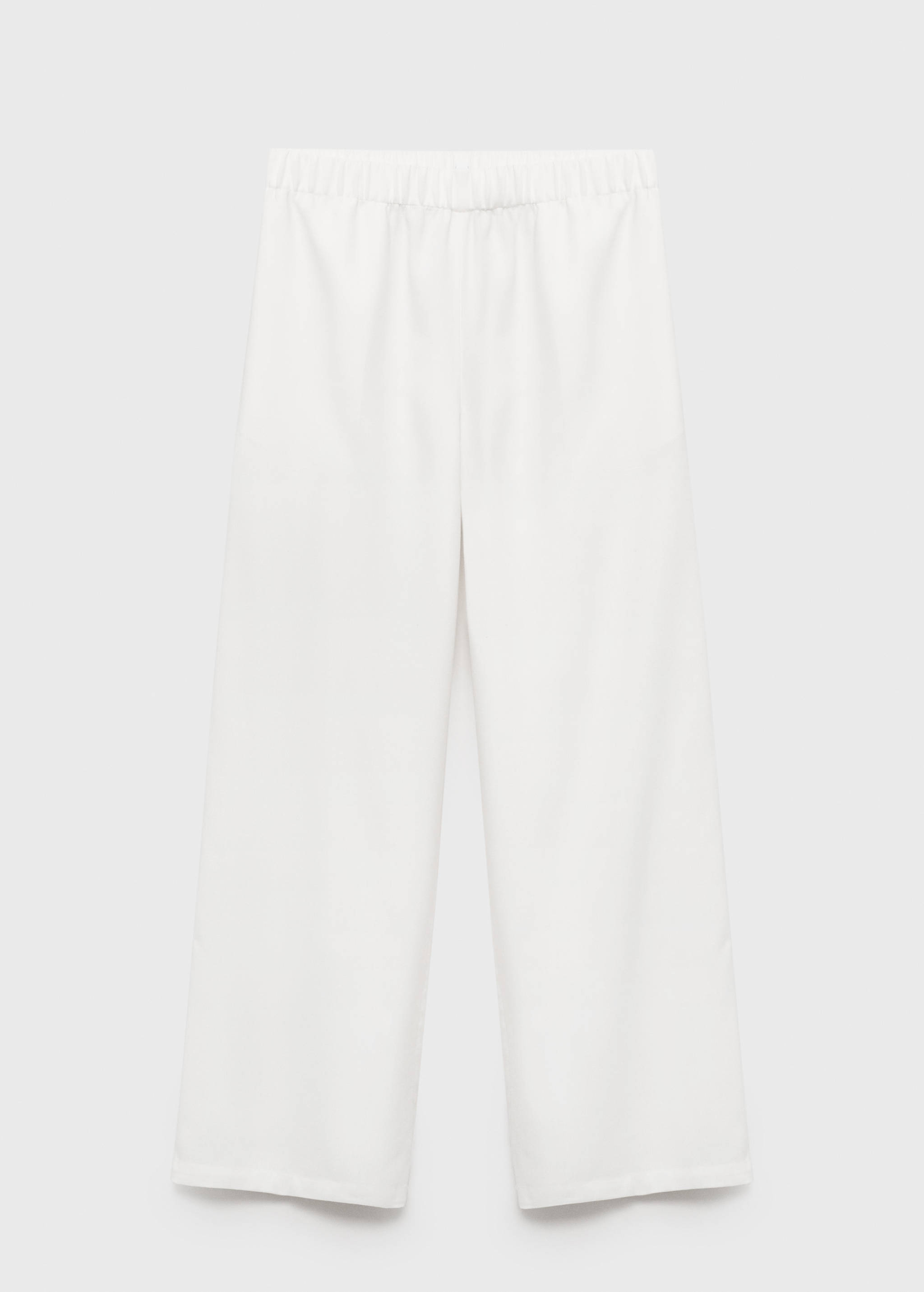 Straight linen-blend pants - Article without model