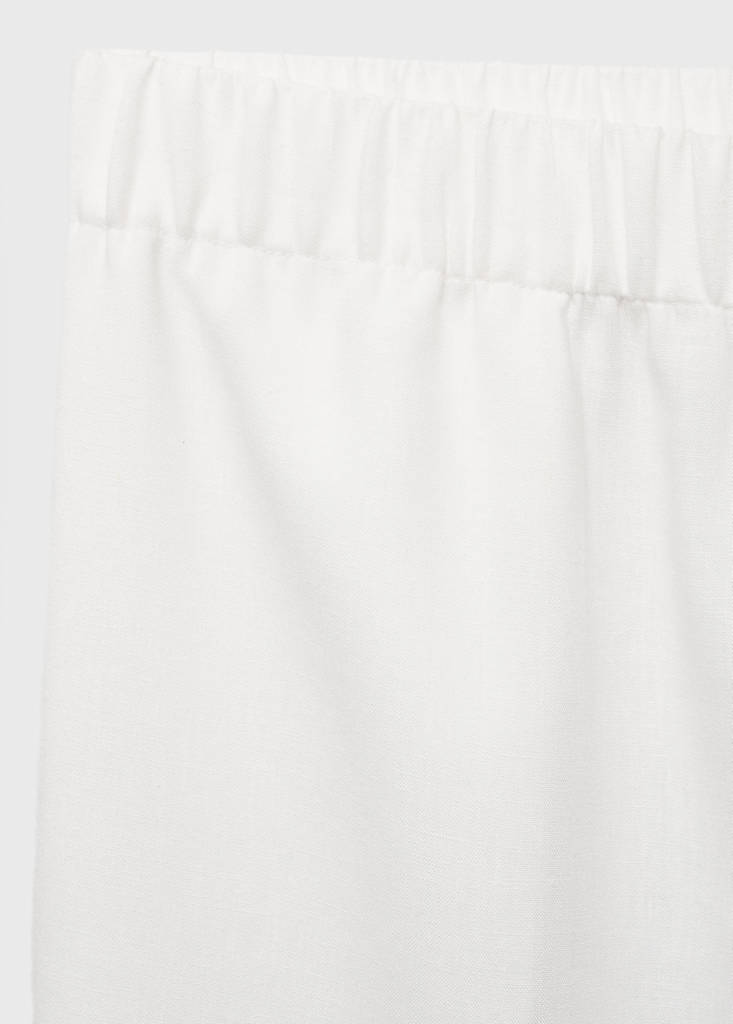 Straight linen-blend trousers — Off White