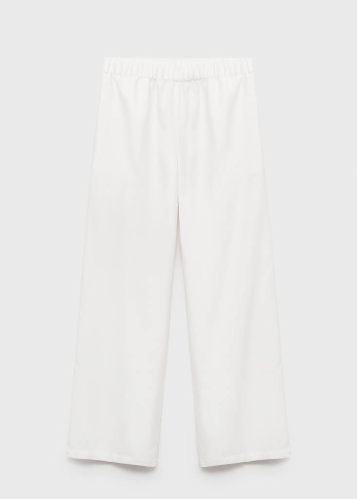 Straight linen-blend trousers — Off White
