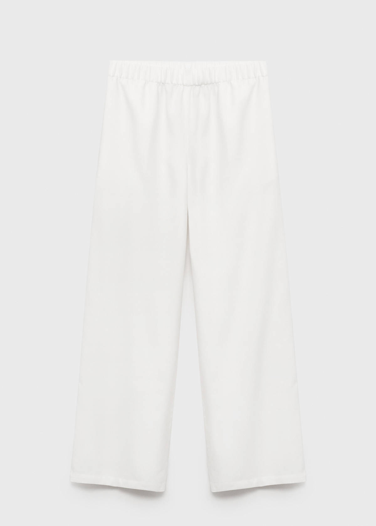 Straight linen-blend trousers — Off White