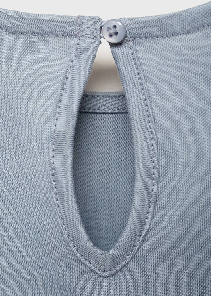 Frills embroidered t-shirt — Sky Blue