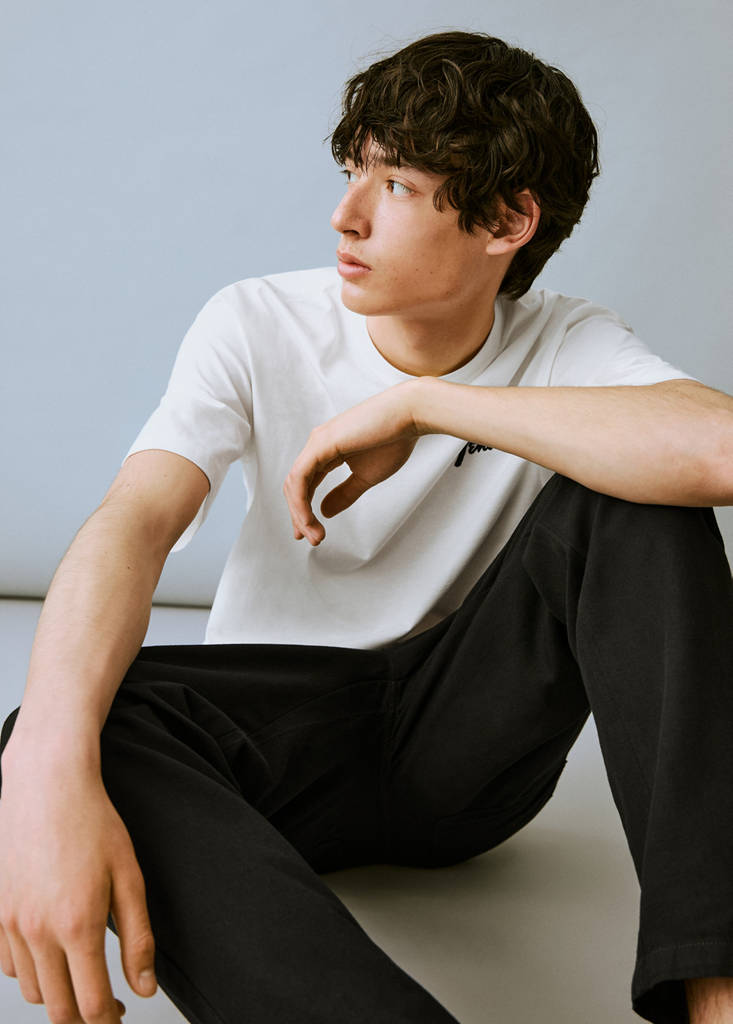 Linen jogger trousers — Black