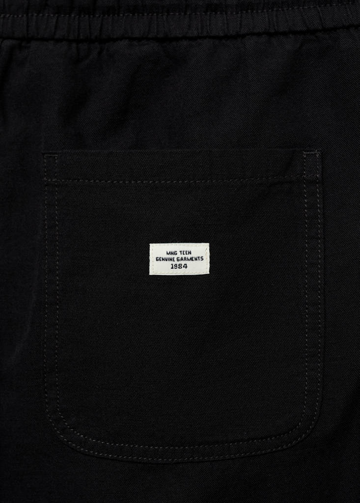 Linen jogger trousers — Black