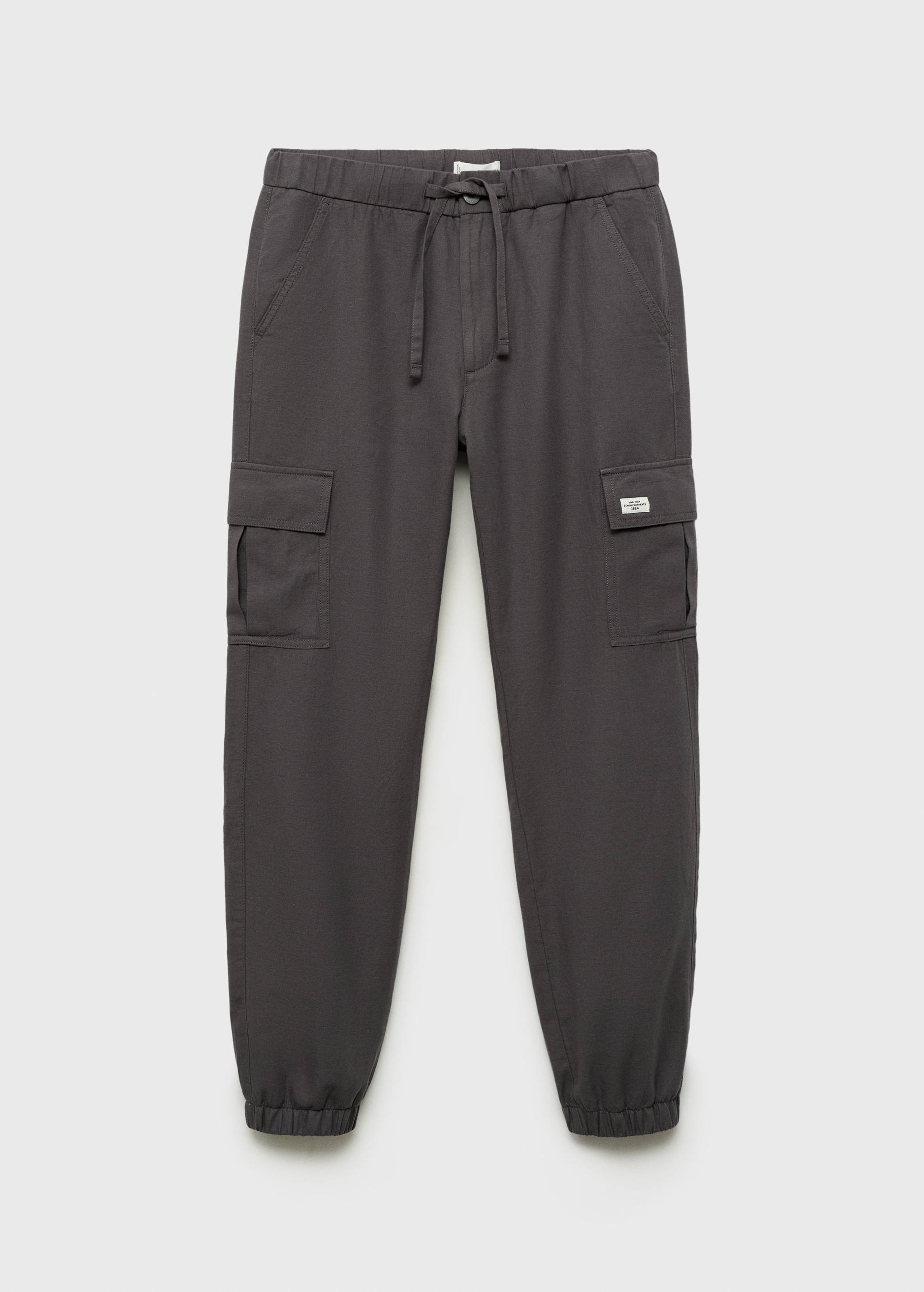 Cotton-linen cargo trousers - Article without model