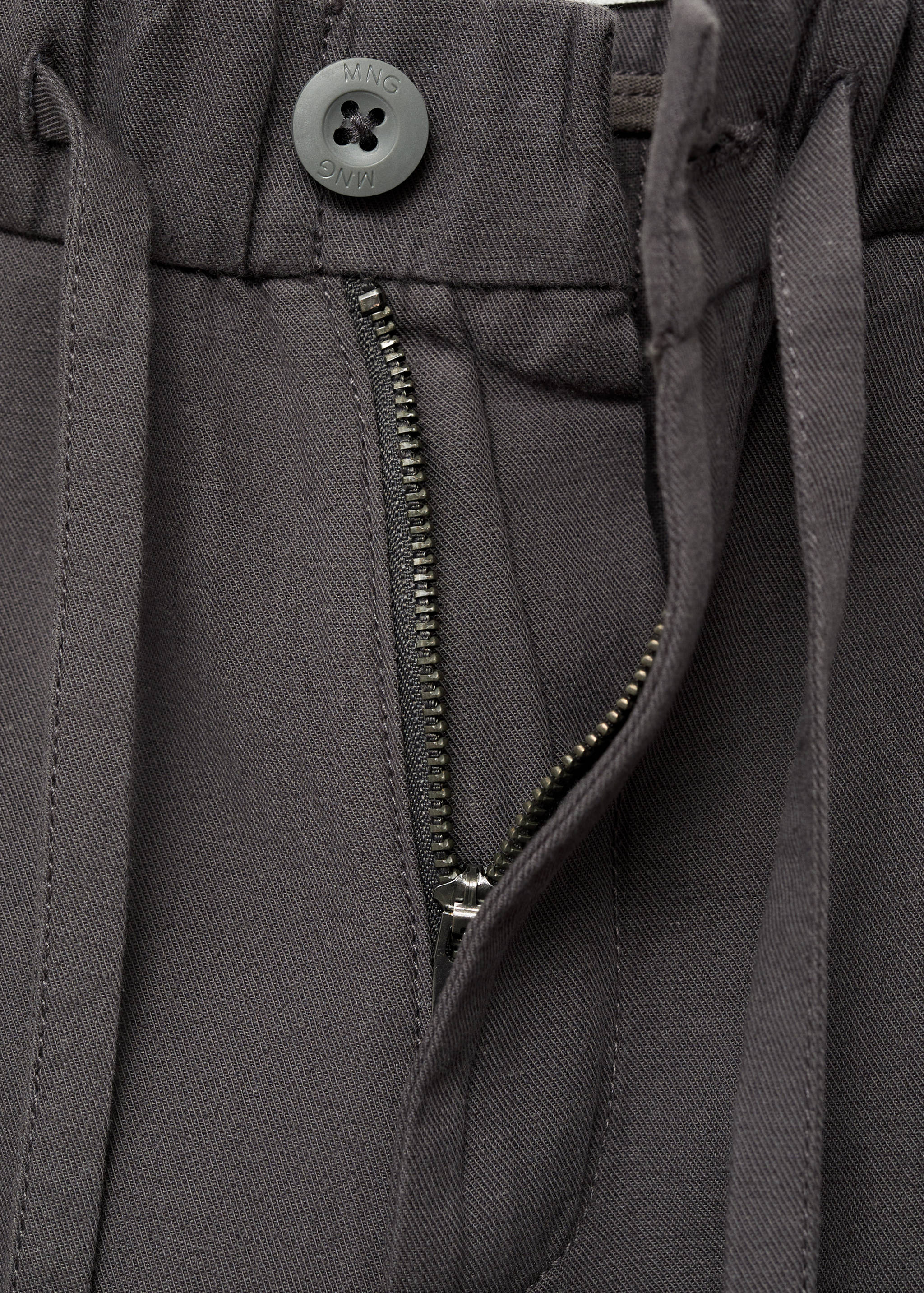 Cotton-linen cargo trousers - Details of the article 8