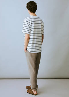 Cotton-linen jogger trousers — Khaki 5