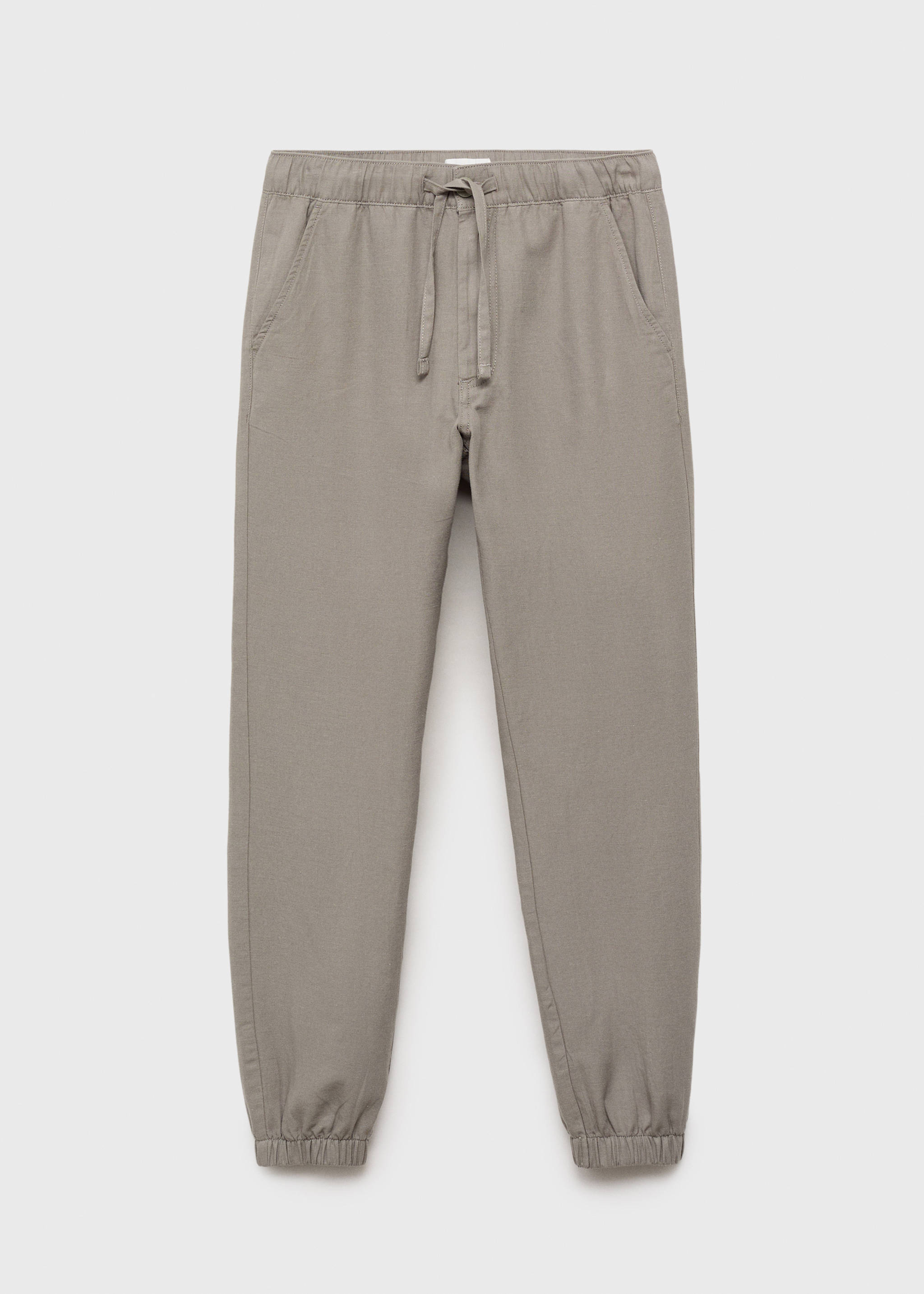 Cotton-linen jogger trousers - Article without model