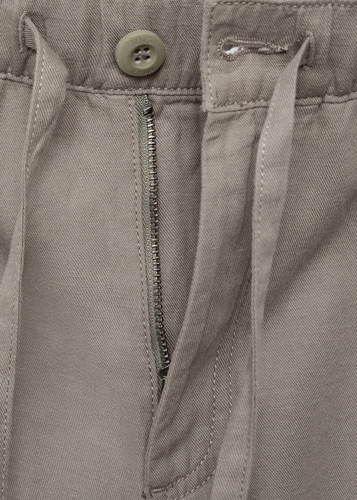 Cotton-linen jogger trousers — Khaki