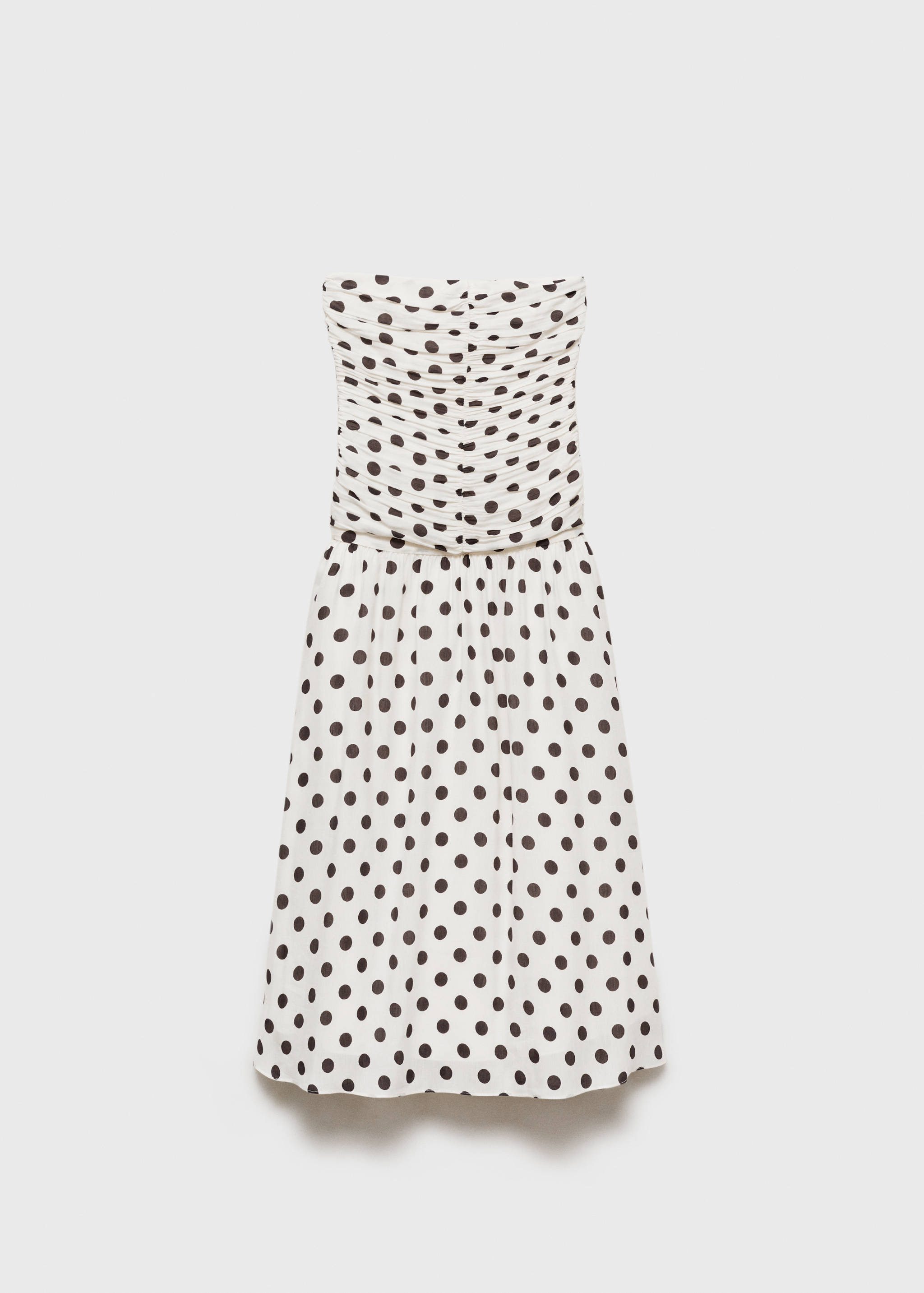 Polka-dot dress with draped body - Article without model