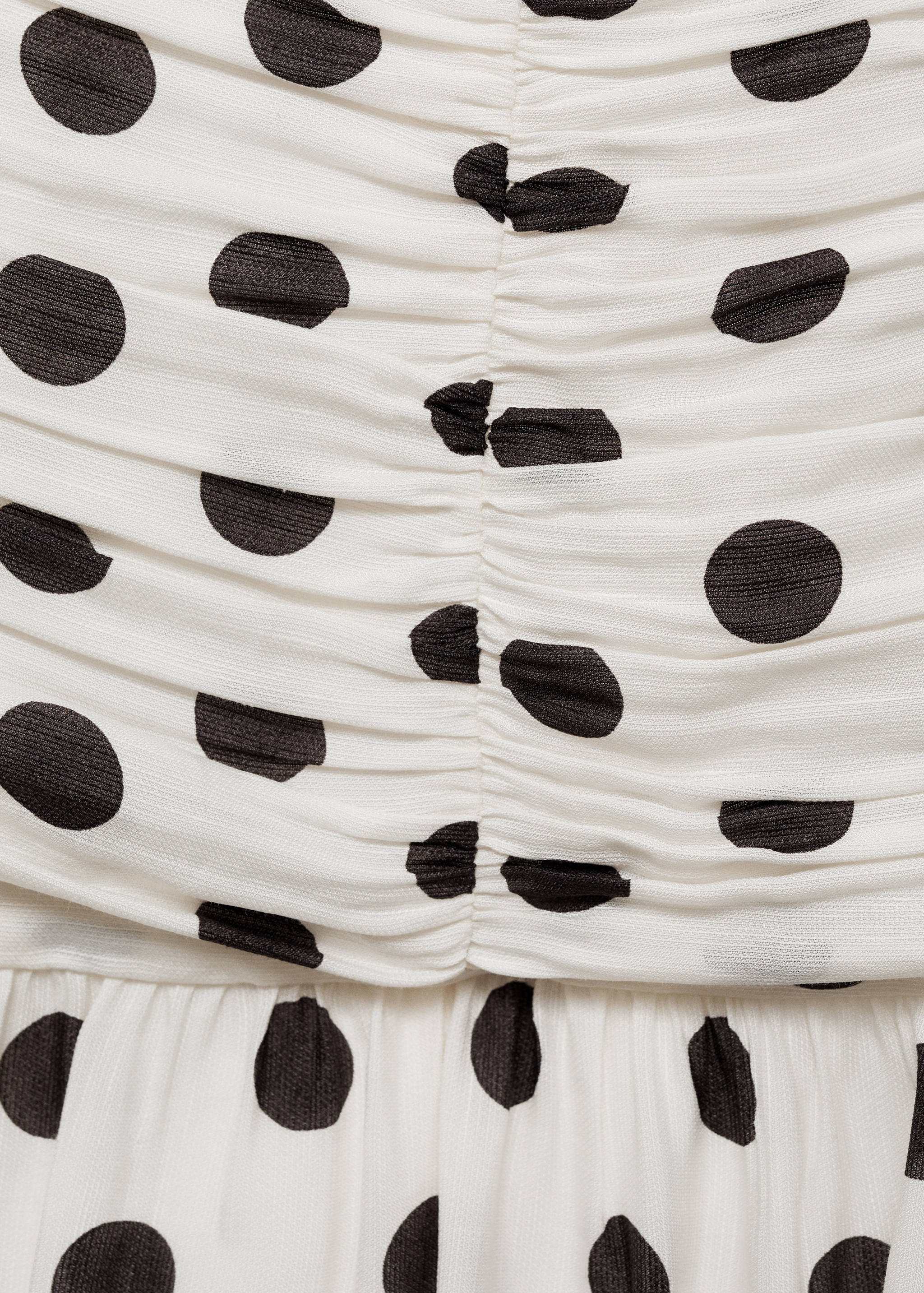 Polka-dot dress with draped body - Details of the article 8