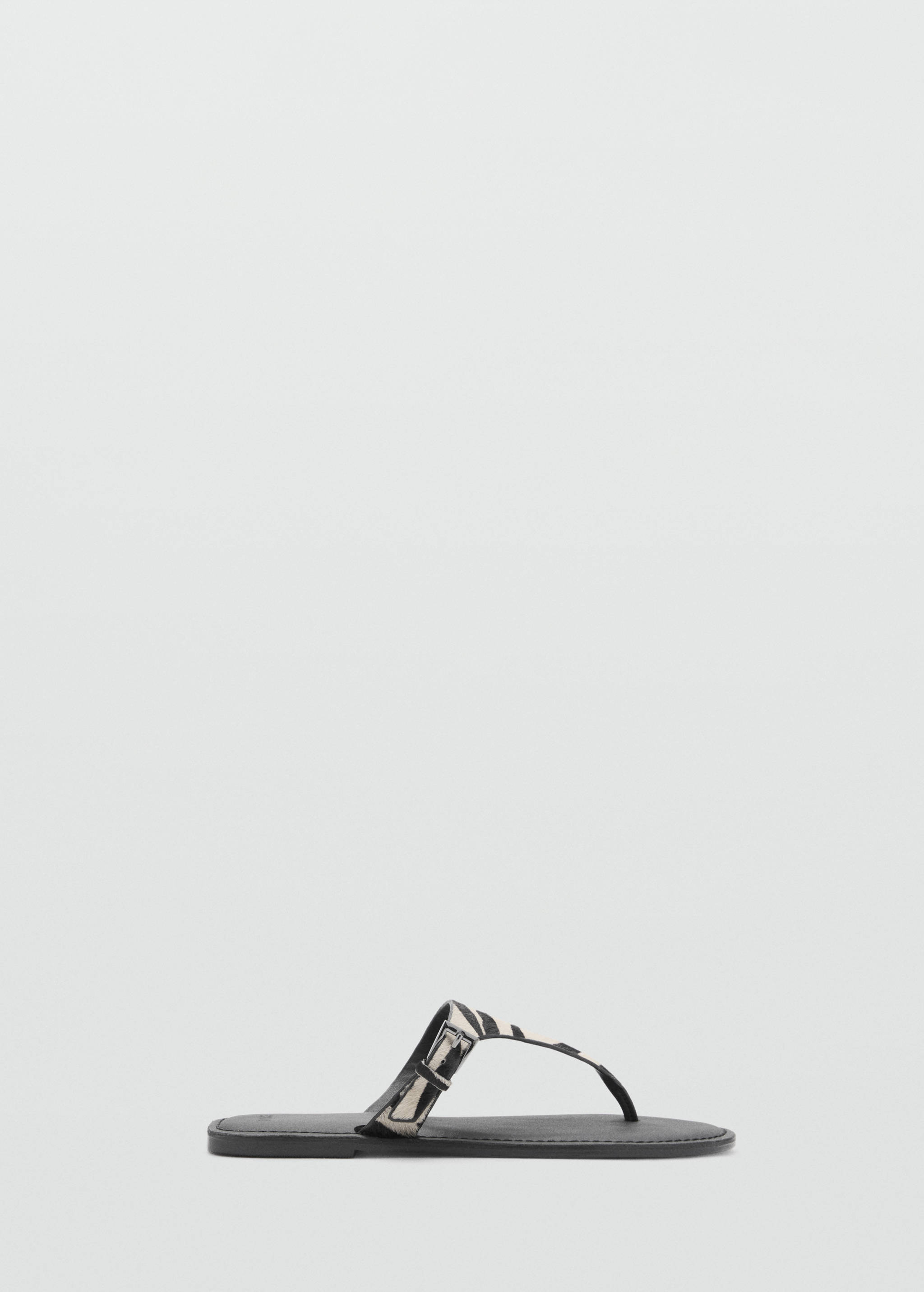 Sandália de pele com estampado animal - Artigo sem modelo