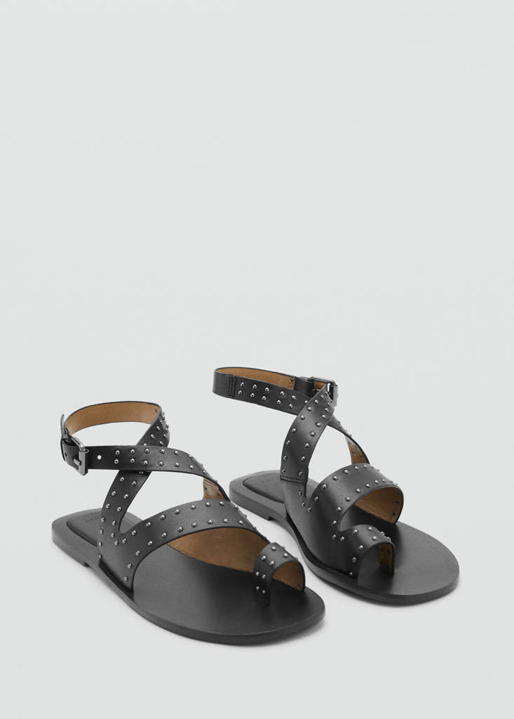 Studded sandals — Black