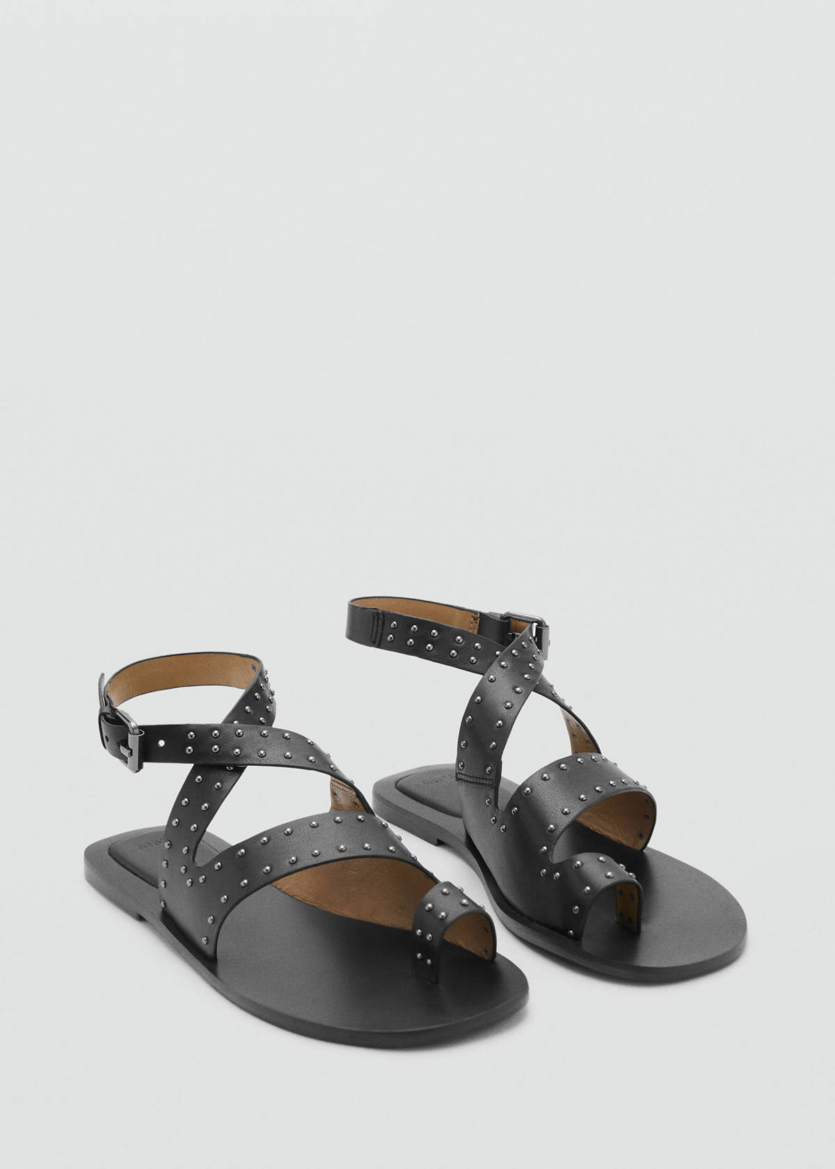 Studded sandals — Black