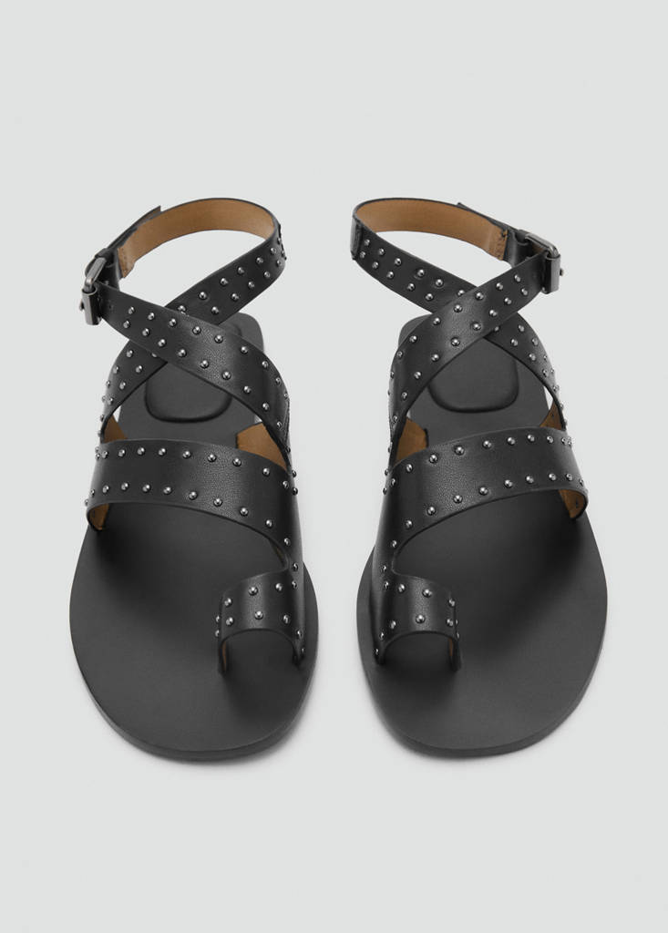 Studded sandals — Black
