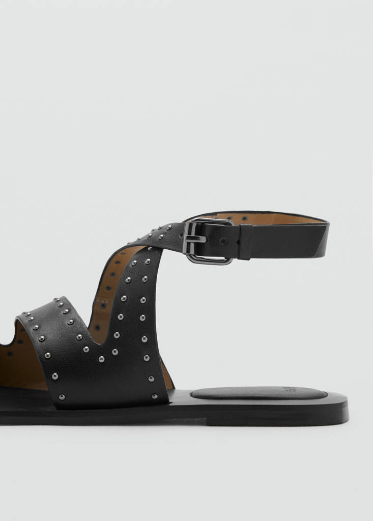 Studded sandals — Black