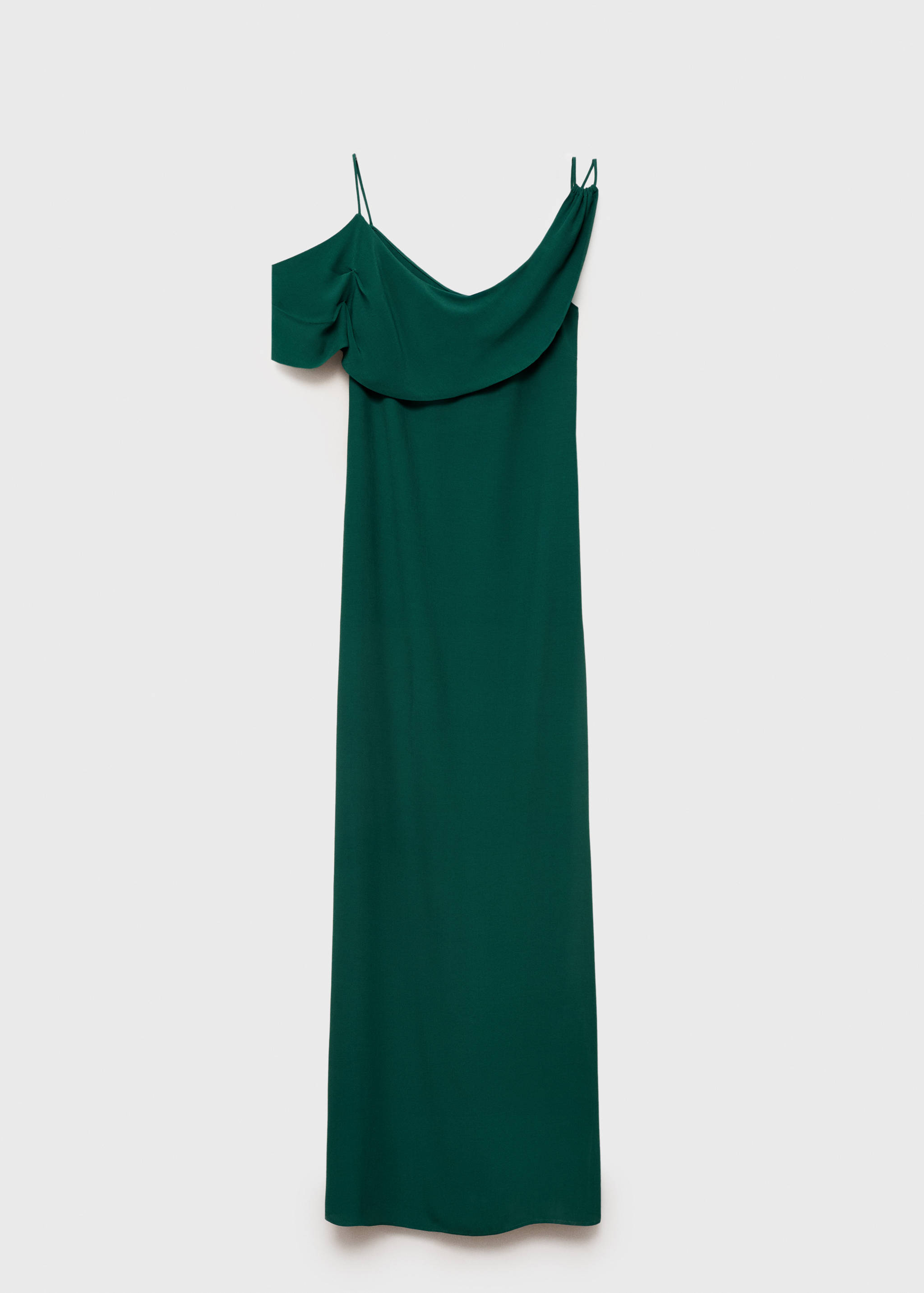 Асимметричное платье из шифона с воланом - Изделие без модели