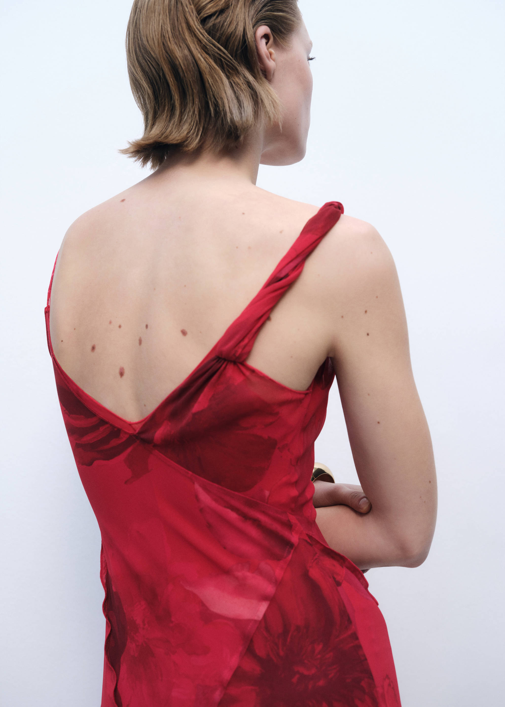 Φόρεμα ασύμμετρο φλοράλ - Λεπτομέρεια του προϊόντος 6