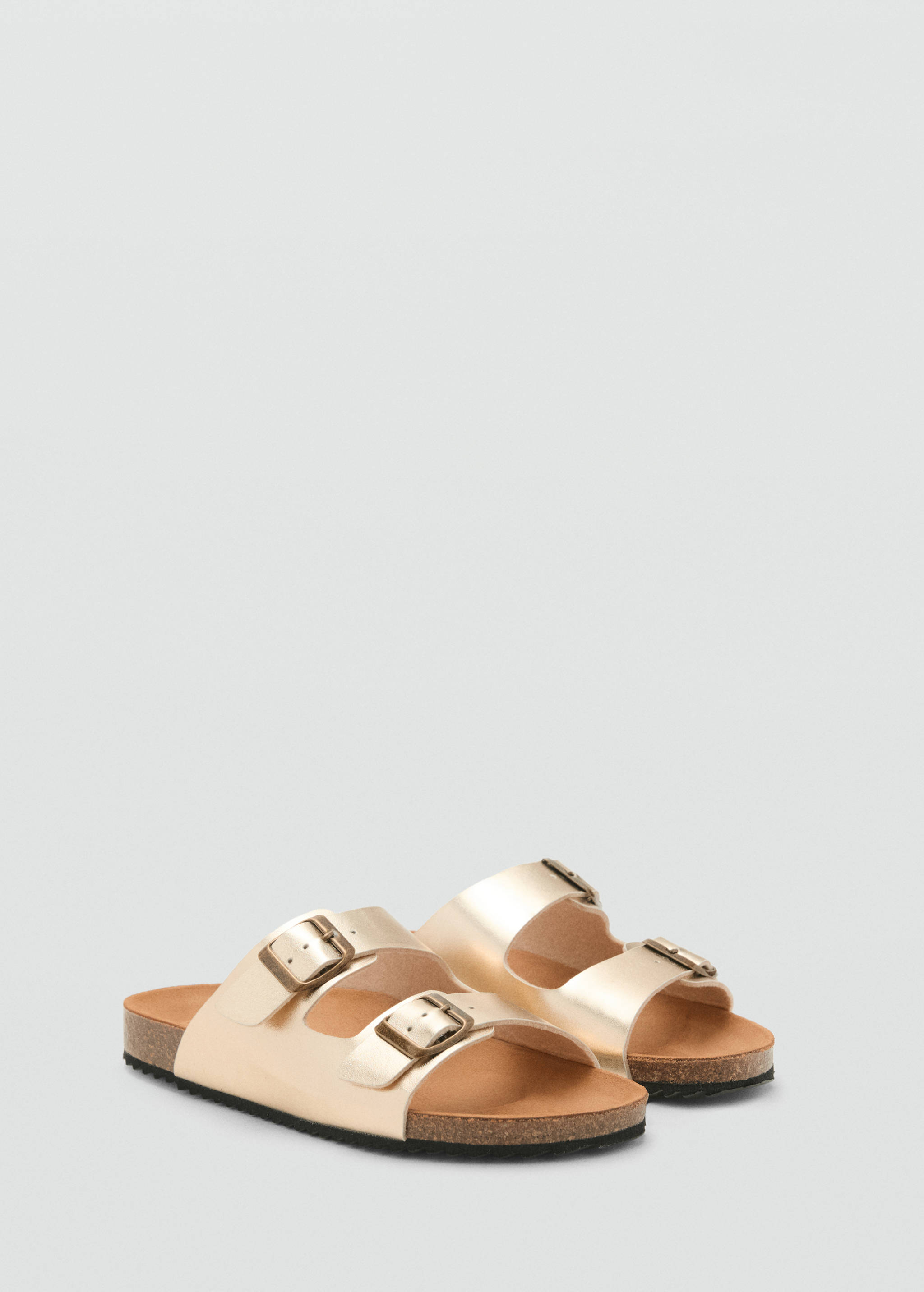 Sandals with metal buckle - Medium plane