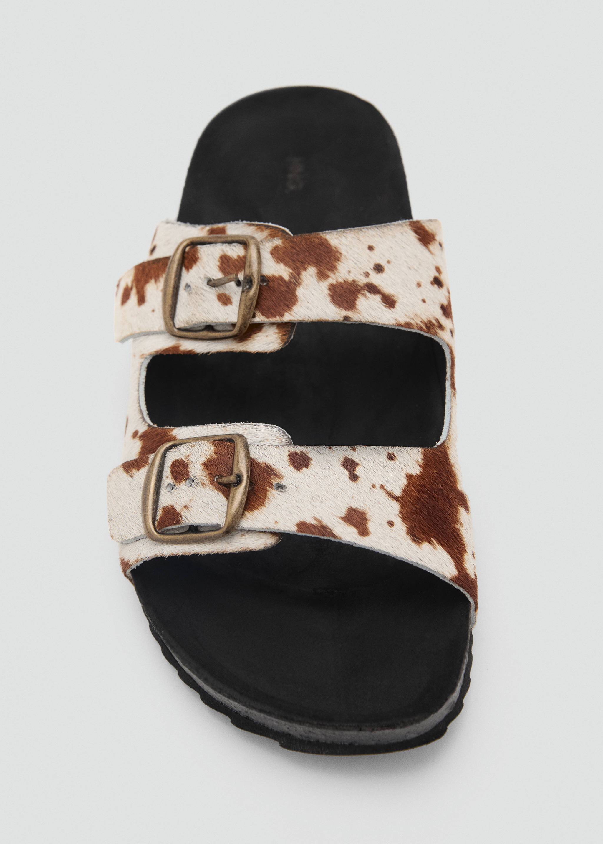Animal-print leather sandals - Details of the article 3