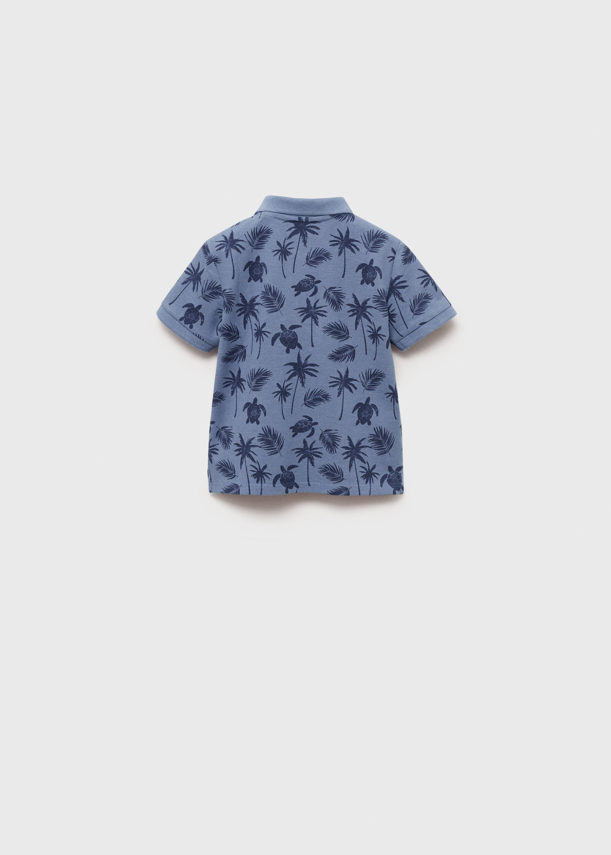 Printed cotton polo shirt - Reverse of the article