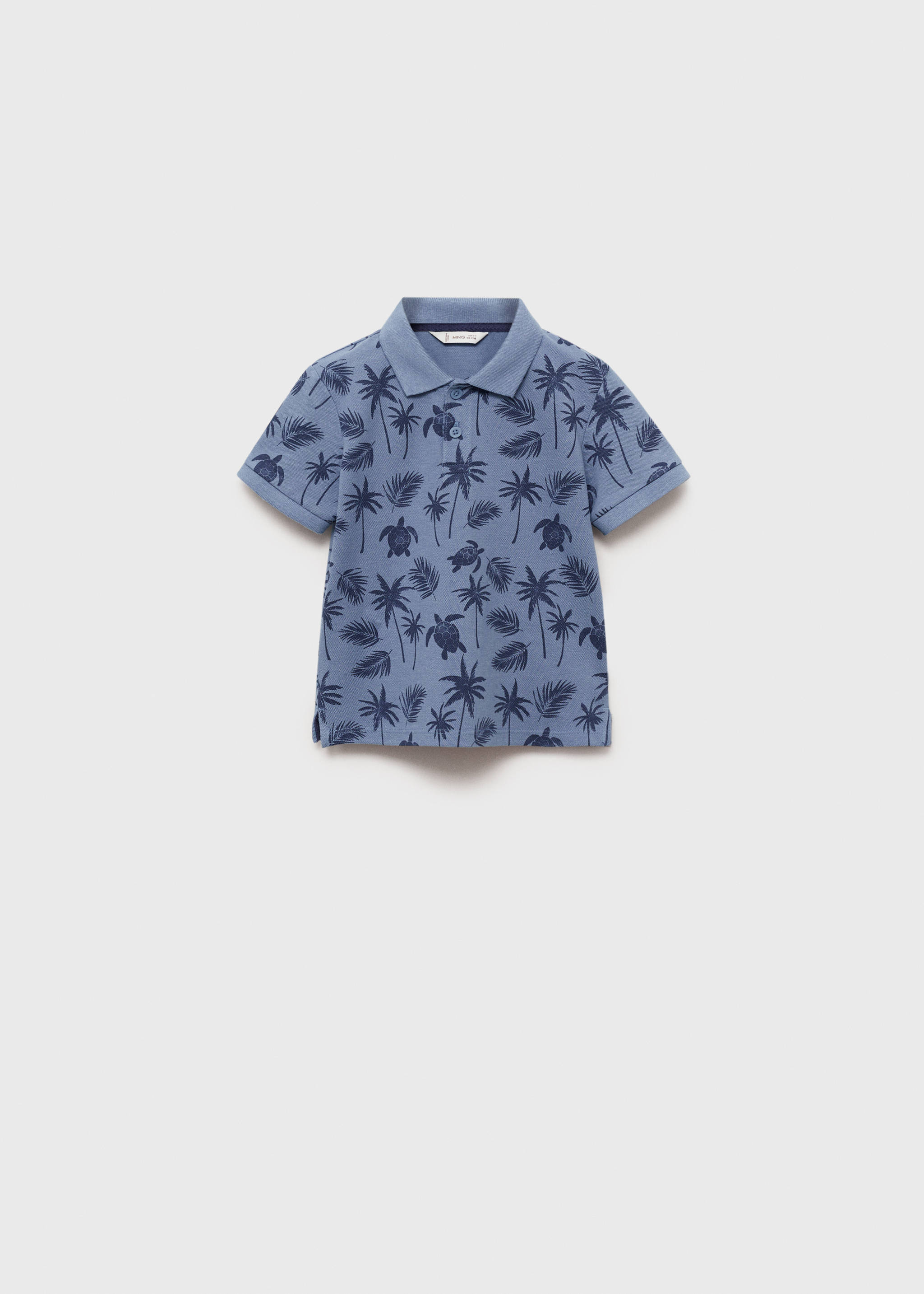 Printed cotton polo shirt - Article without model