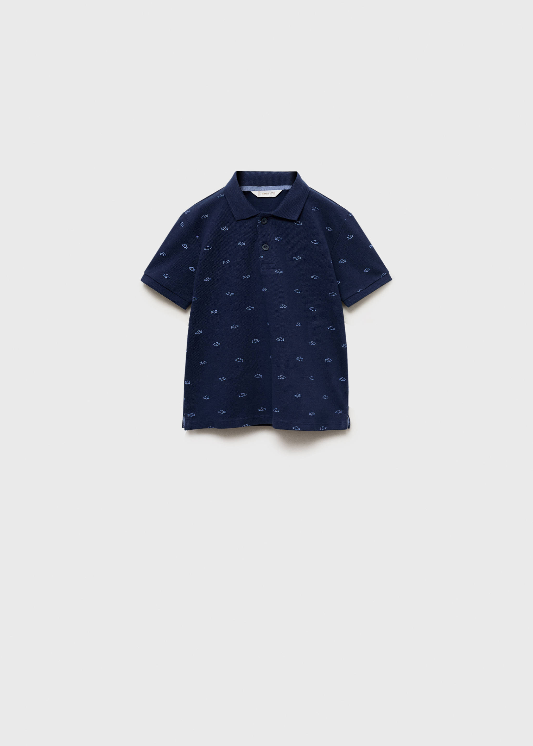 Printed cotton polo shirt - Article without model