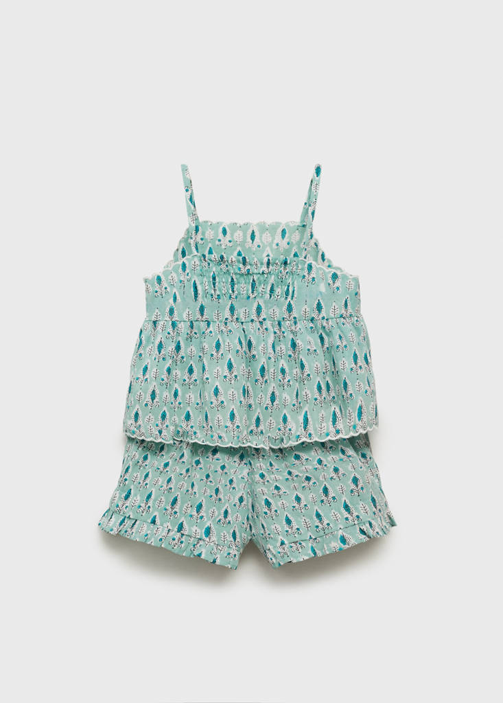 Printed short pyjamas — Green