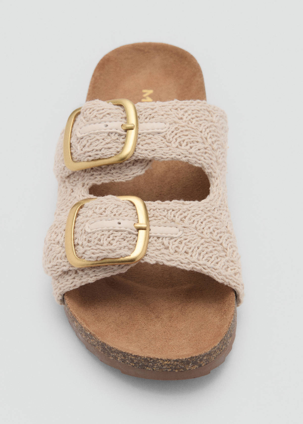 Textured sandals with buckle — Off White