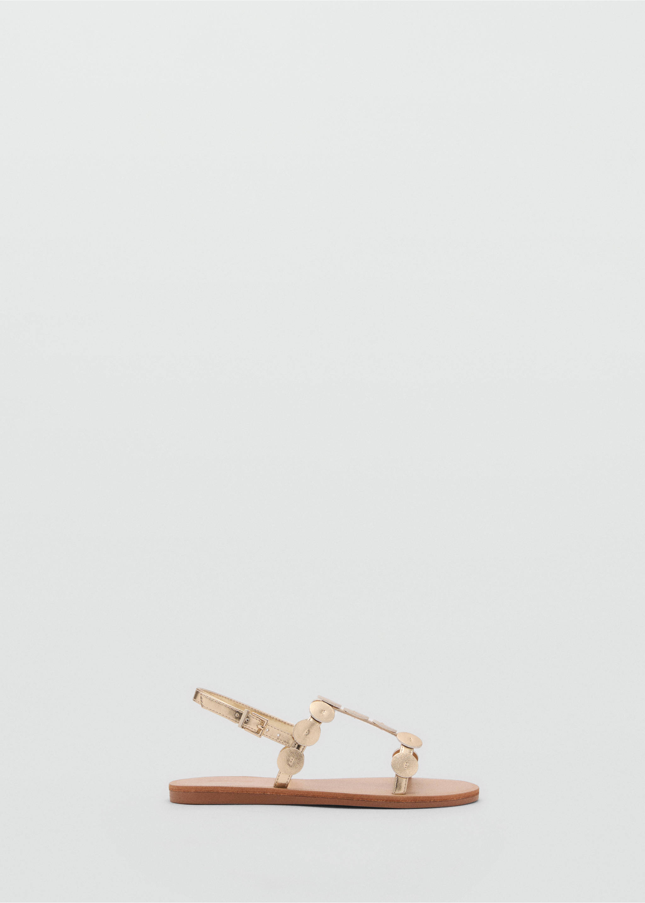 Metallic straps sandals - Article without model, Gold. Ref: 87016724-00.