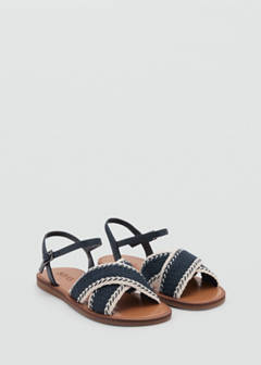 Criss-cross straps sandals — Blue 3