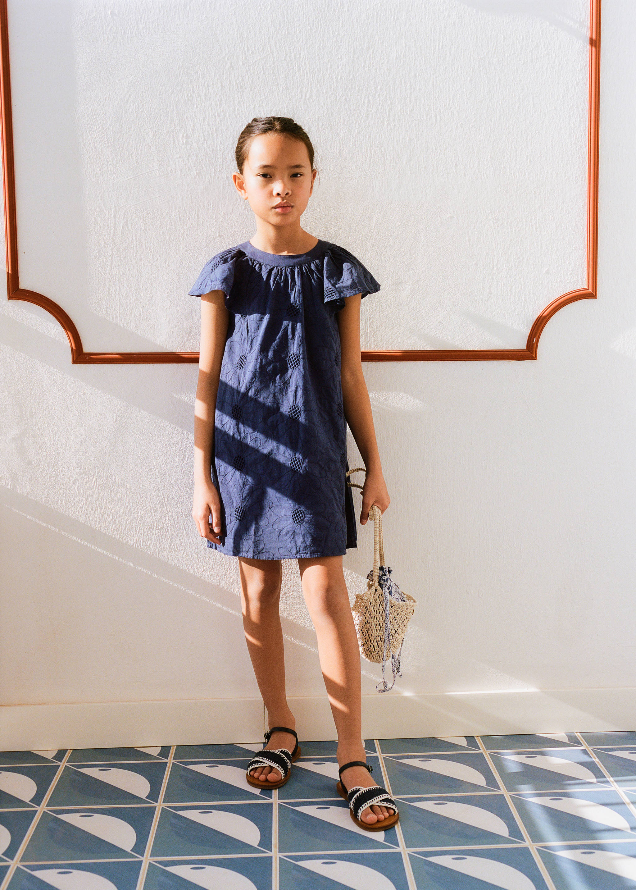 十字交叉系带凉鞋 - null