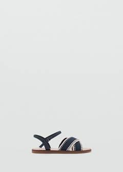 Criss-cross straps sandals — Blue 1