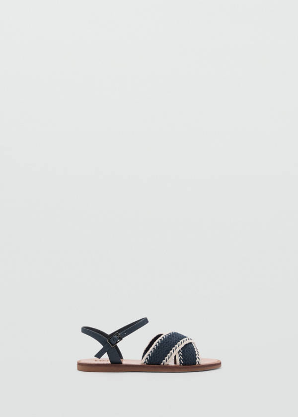 Criss-cross straps sandals — Blue