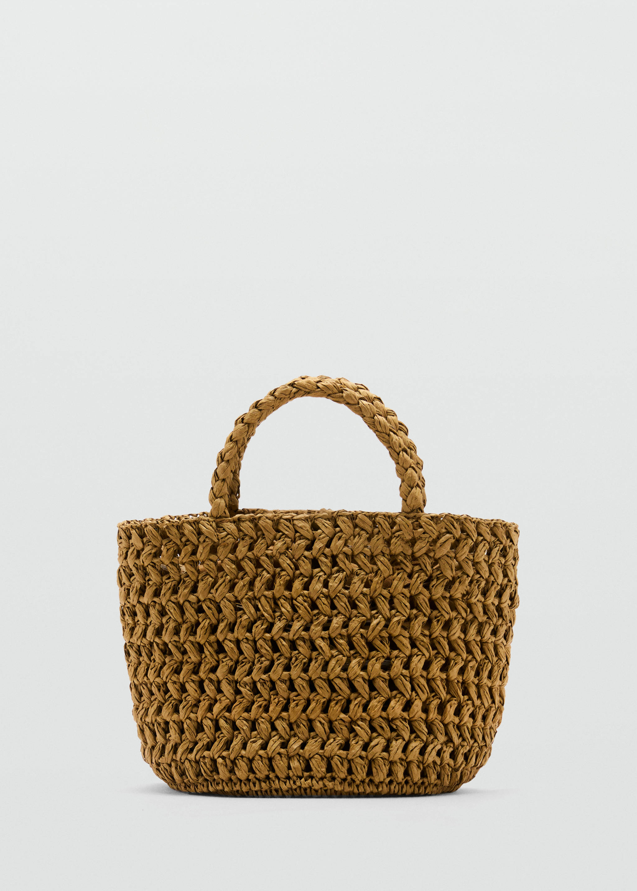 Natural-fiber double-handle bucket bag - Article without model