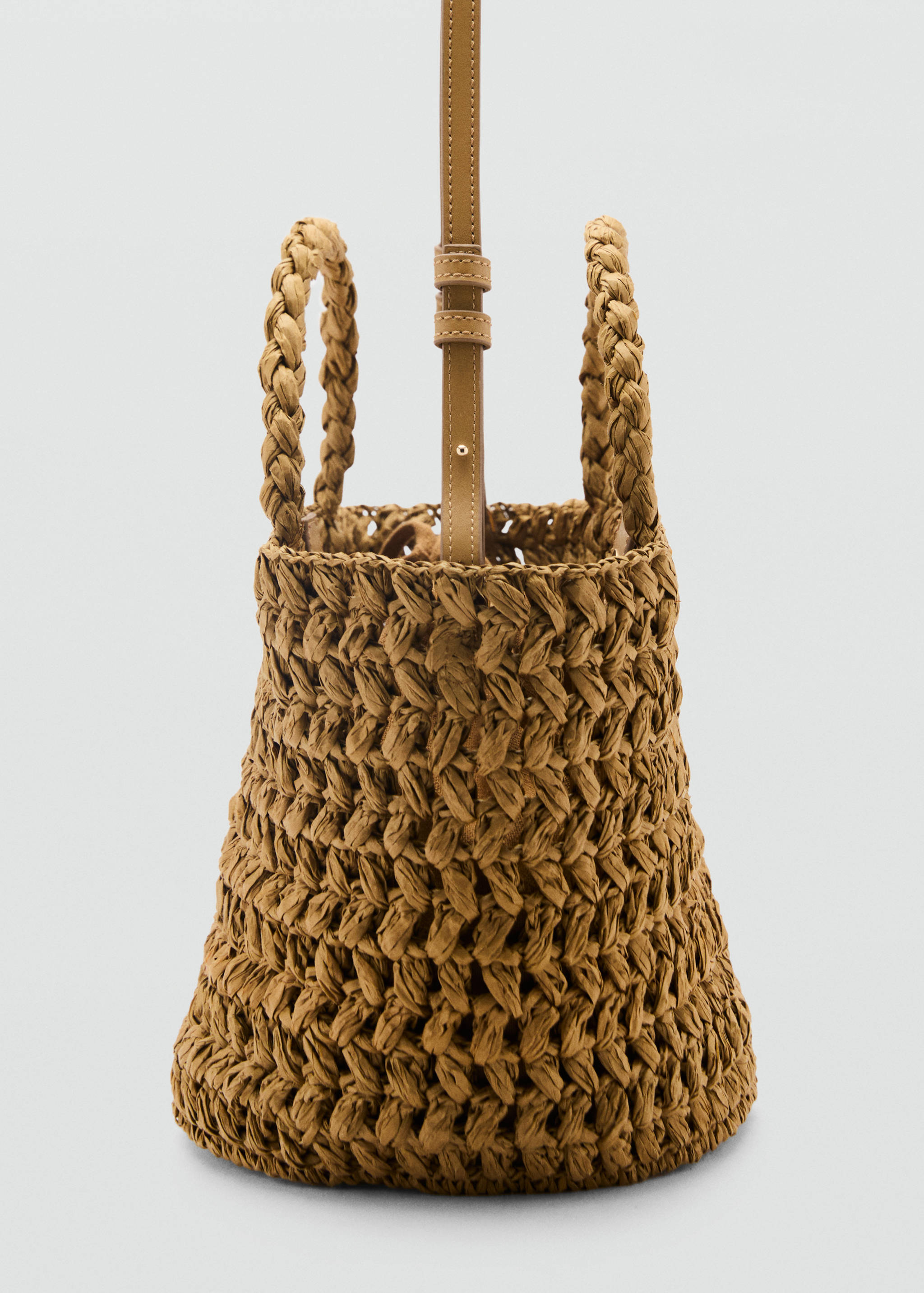 Natural-fiber double-handle bucket bag - Details of the article 2