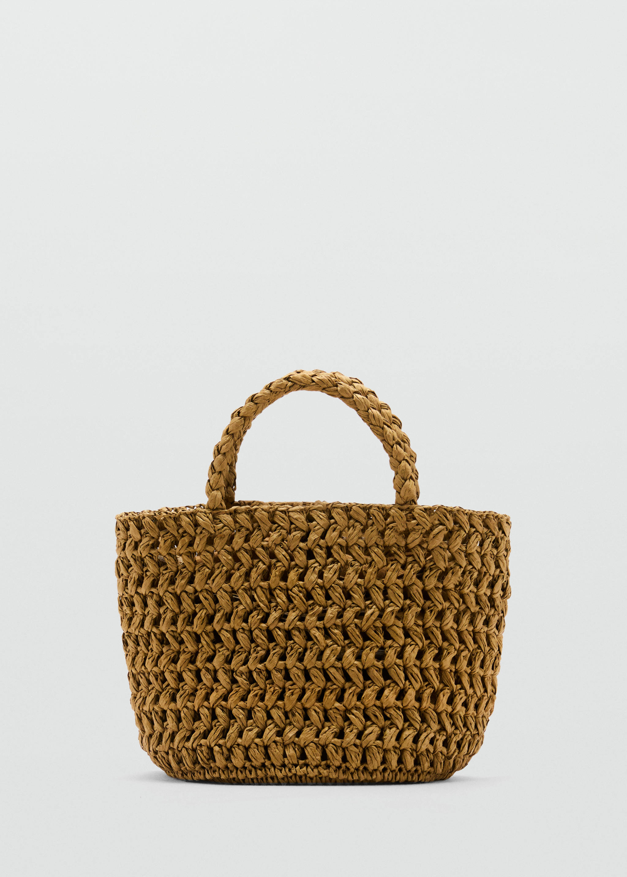 Natural-fibre double-handle bucket bag - Article without model