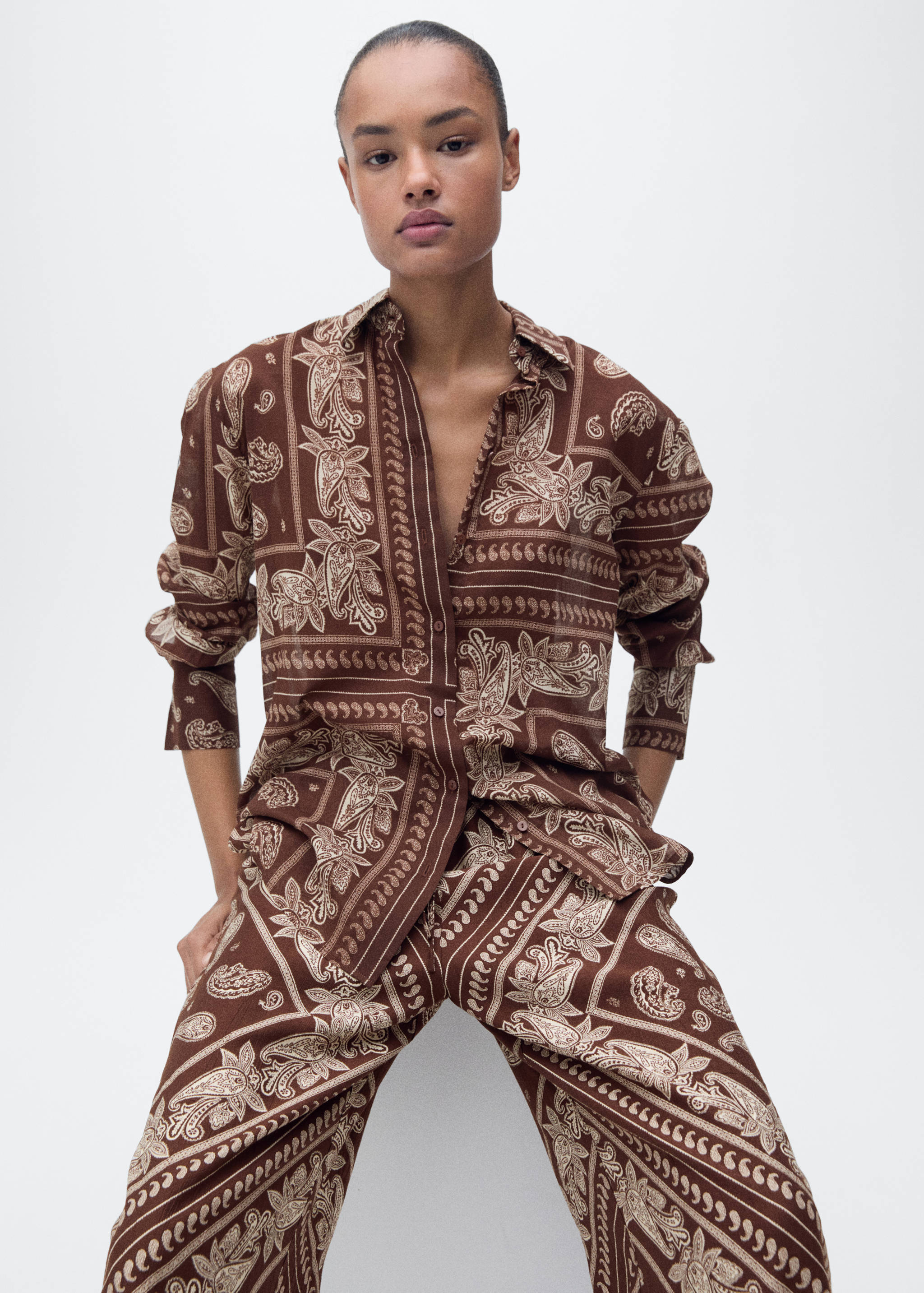 Regular-fit paisley shirt - Details of the article 1