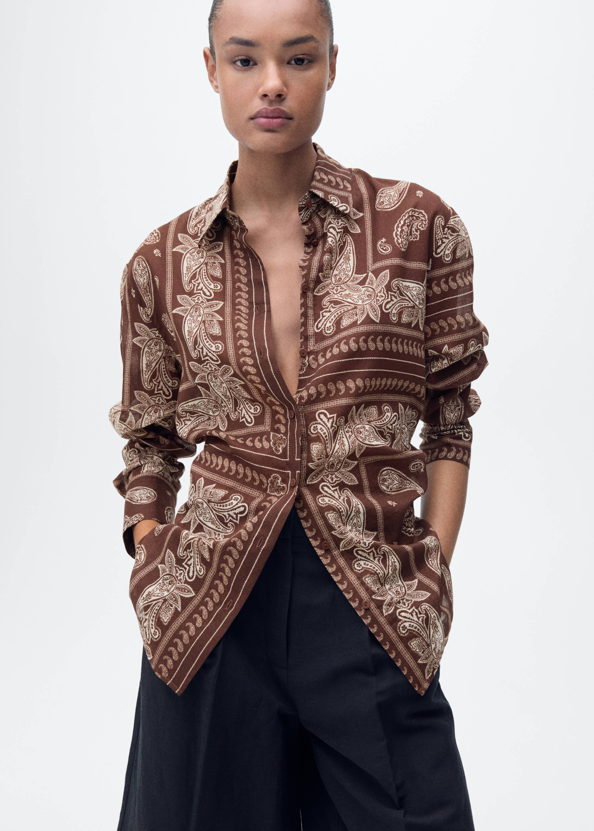 Regular-fit paisley shirt - Details of the article 2