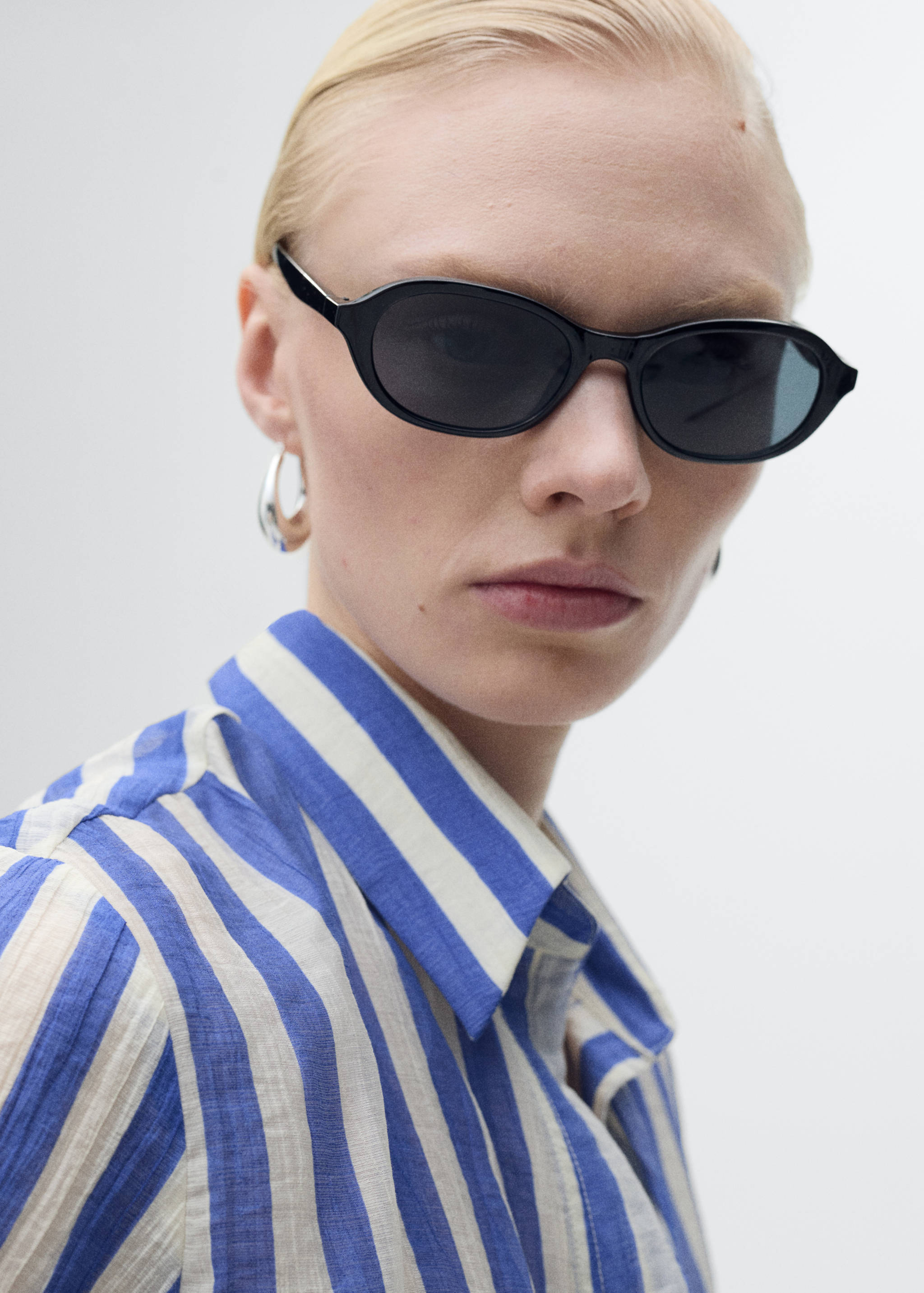 Striped lyocell shirt - Details of the article 6