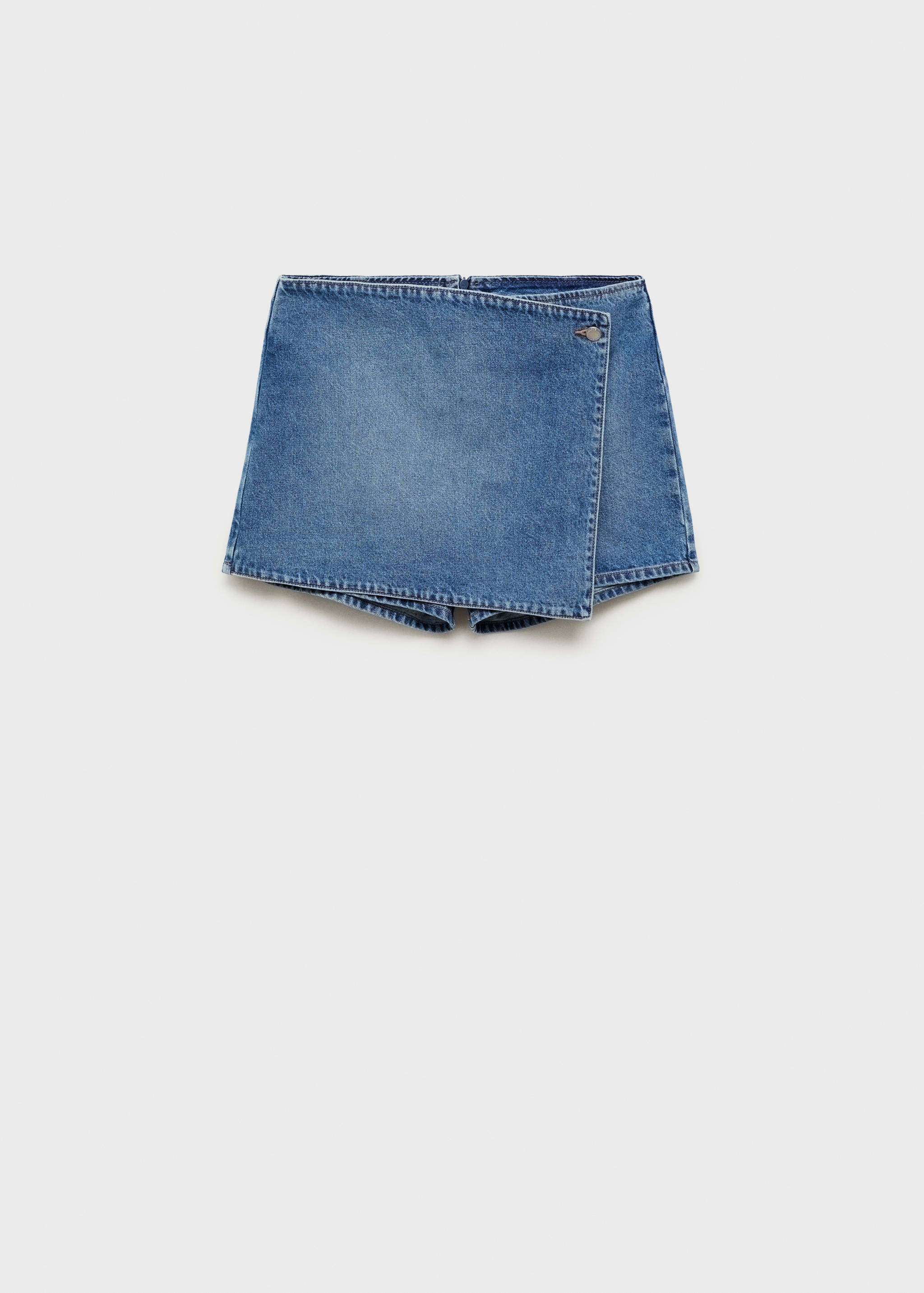 Falda pantalón denim cruzada - Artículo sin modelo
