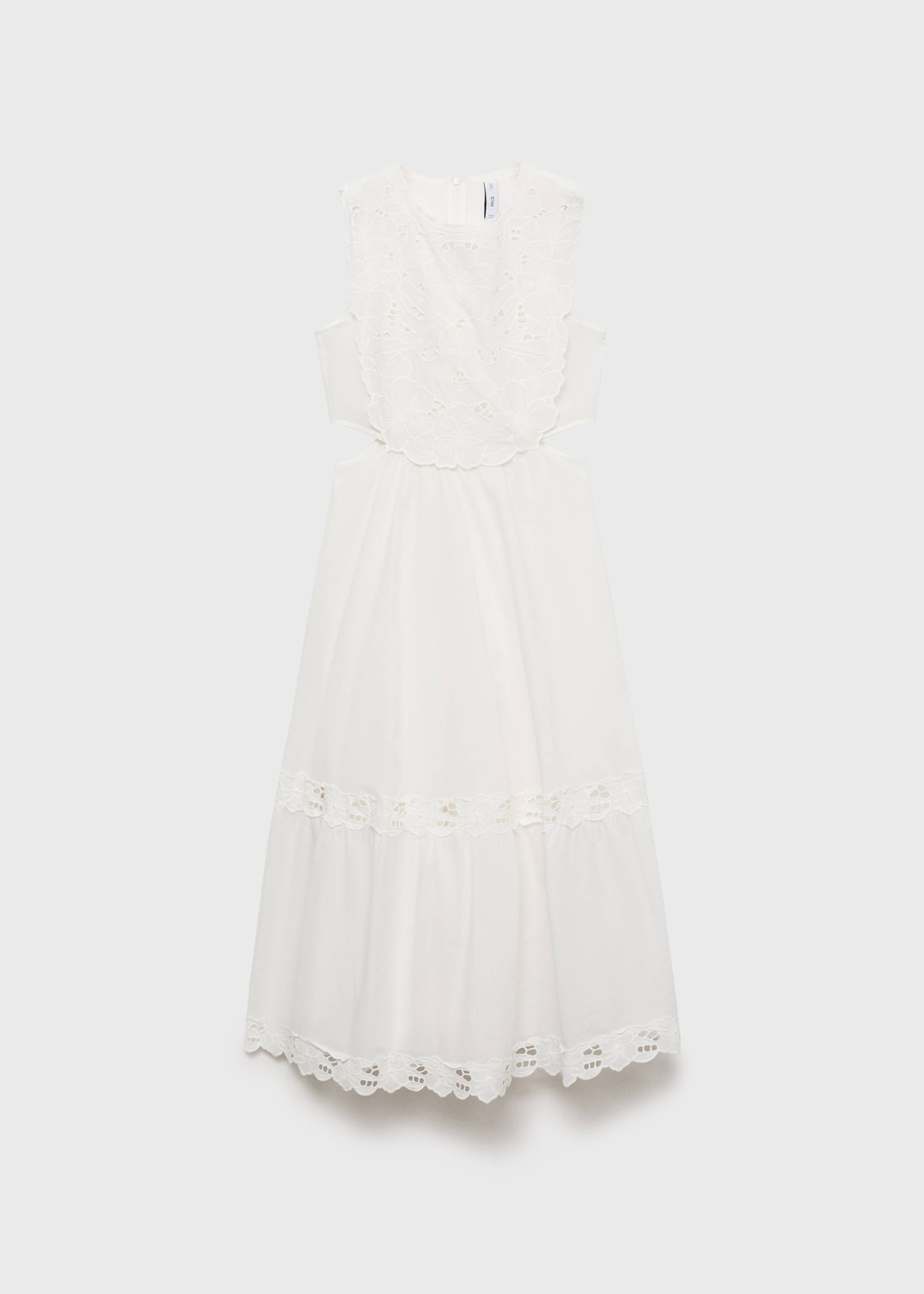 Embroidered dress with side slits - Article without model