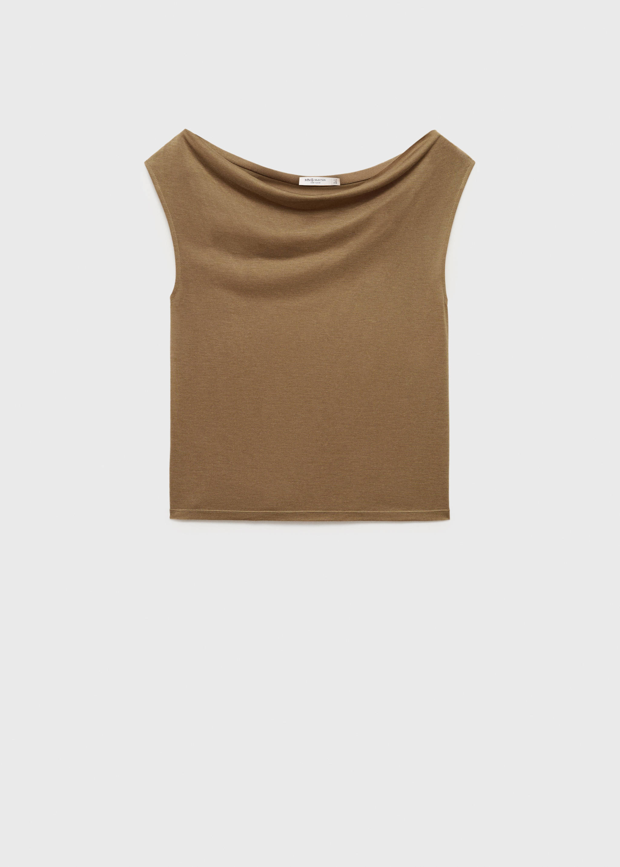 Τοπ από lyocell με ντραπέ λαιμόκοψη - Προϊόν χωρίς μοντέλο