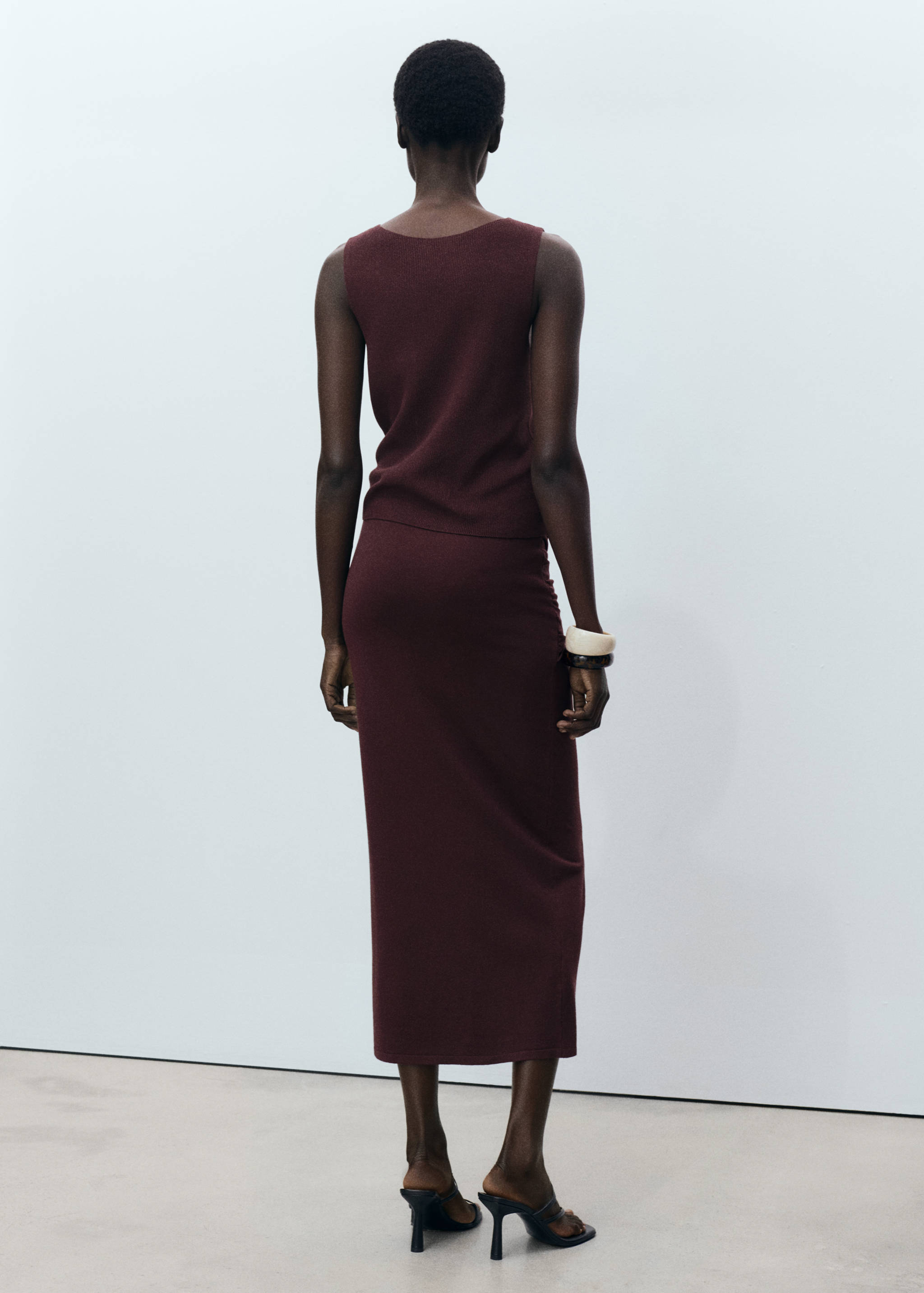 Jupe maille détail nœud - Verso de l’article