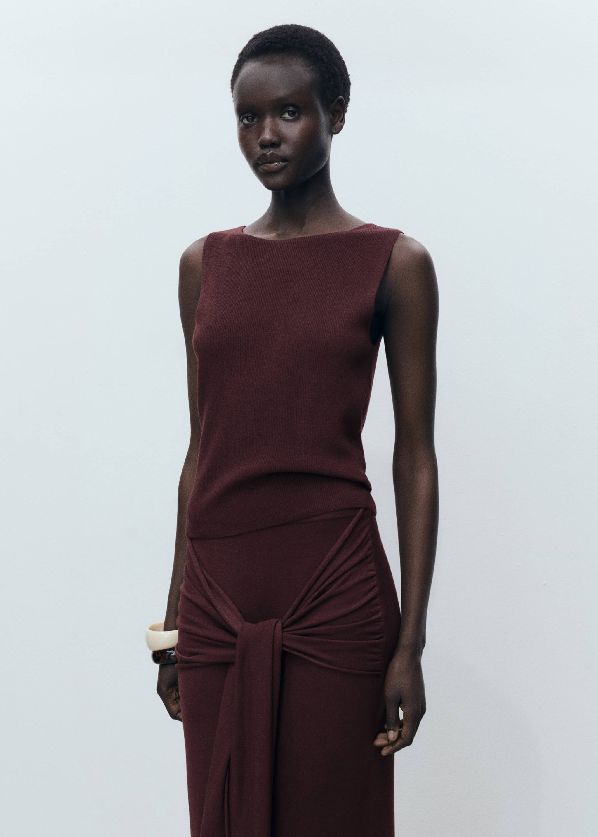 Jupe maille détail nœud - Détail de l'article 1