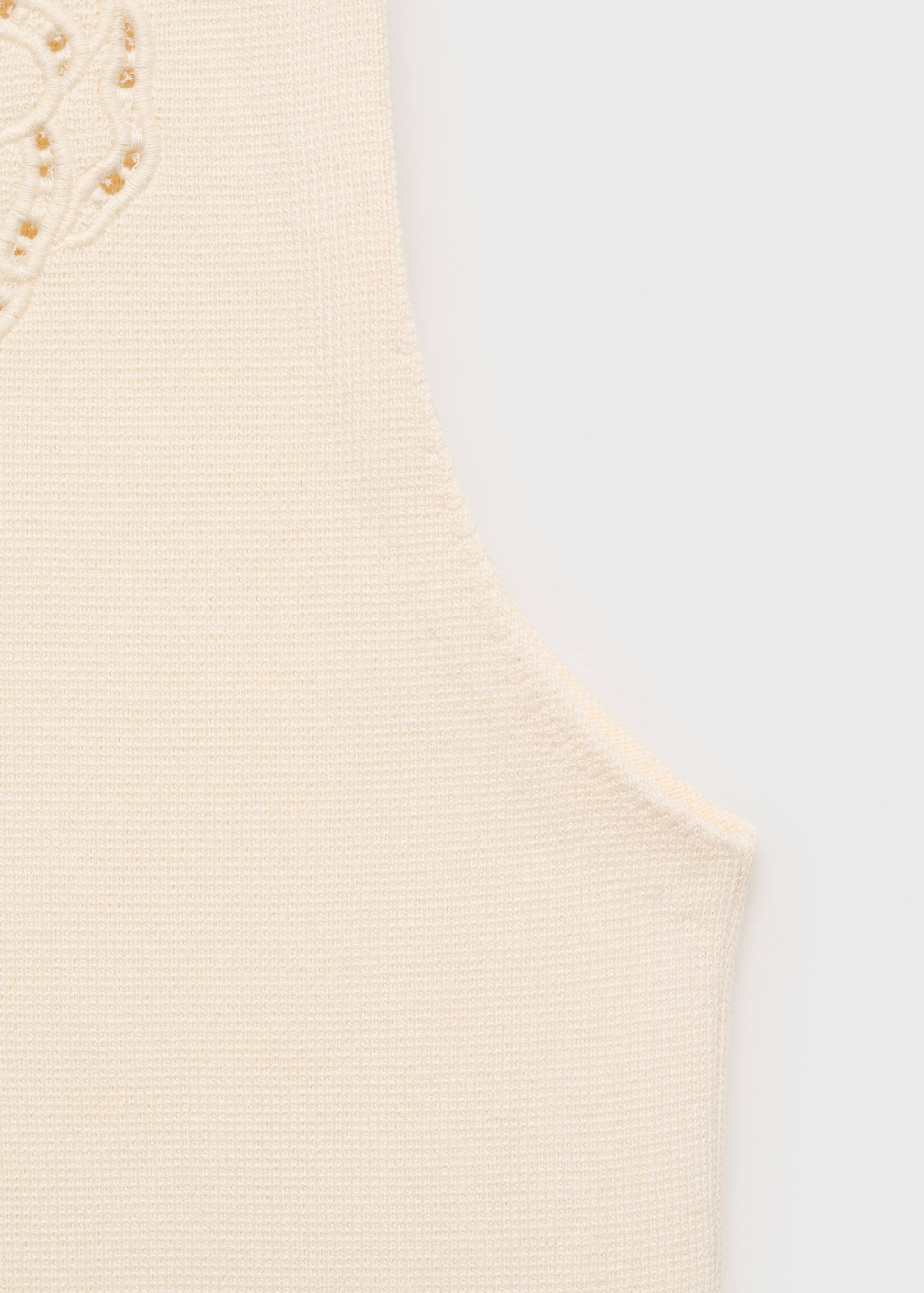 Geborduurde top met opengewerkte details - Detail van het artikel 0