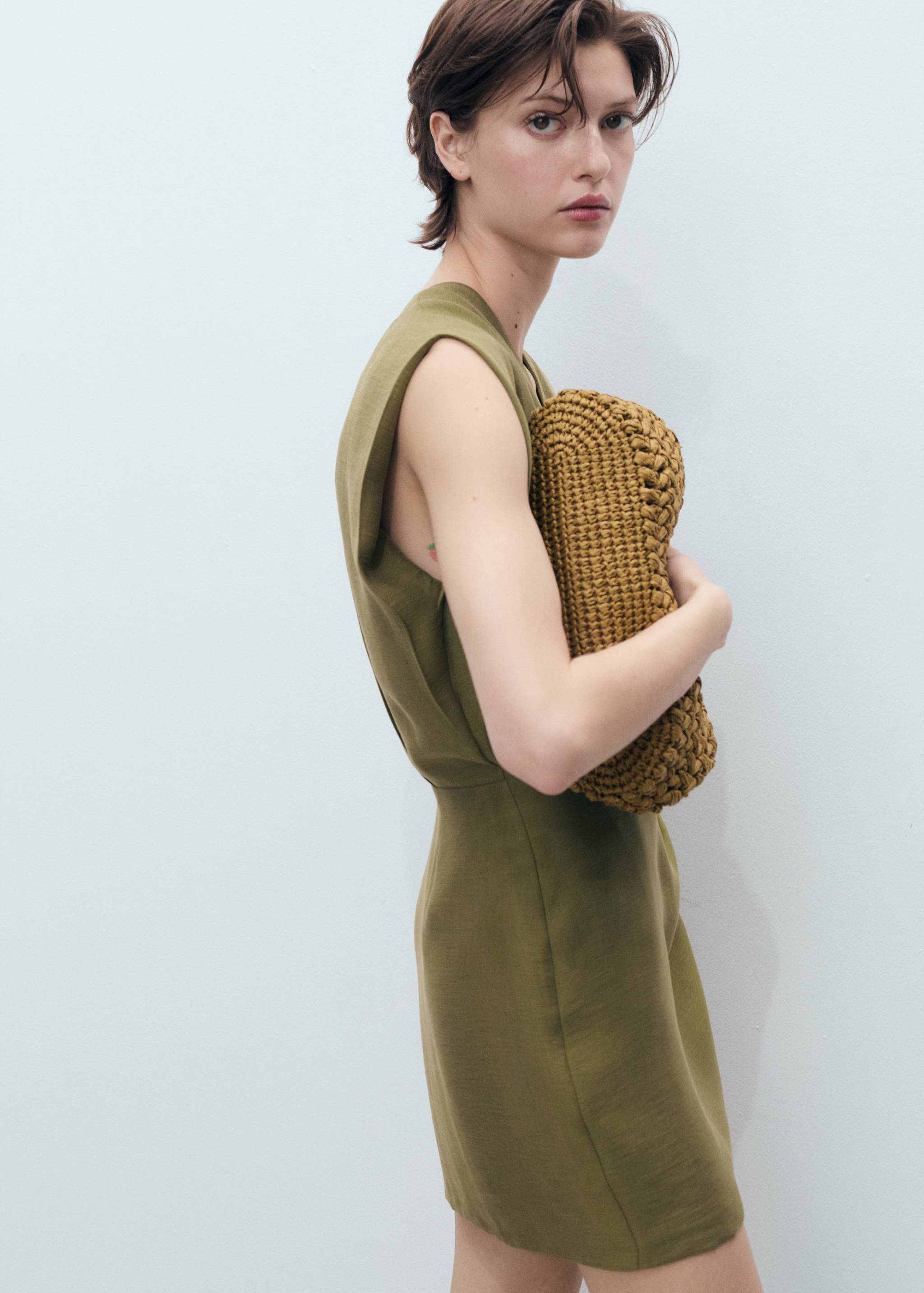 Robe lyocell croisée - Plan moyen