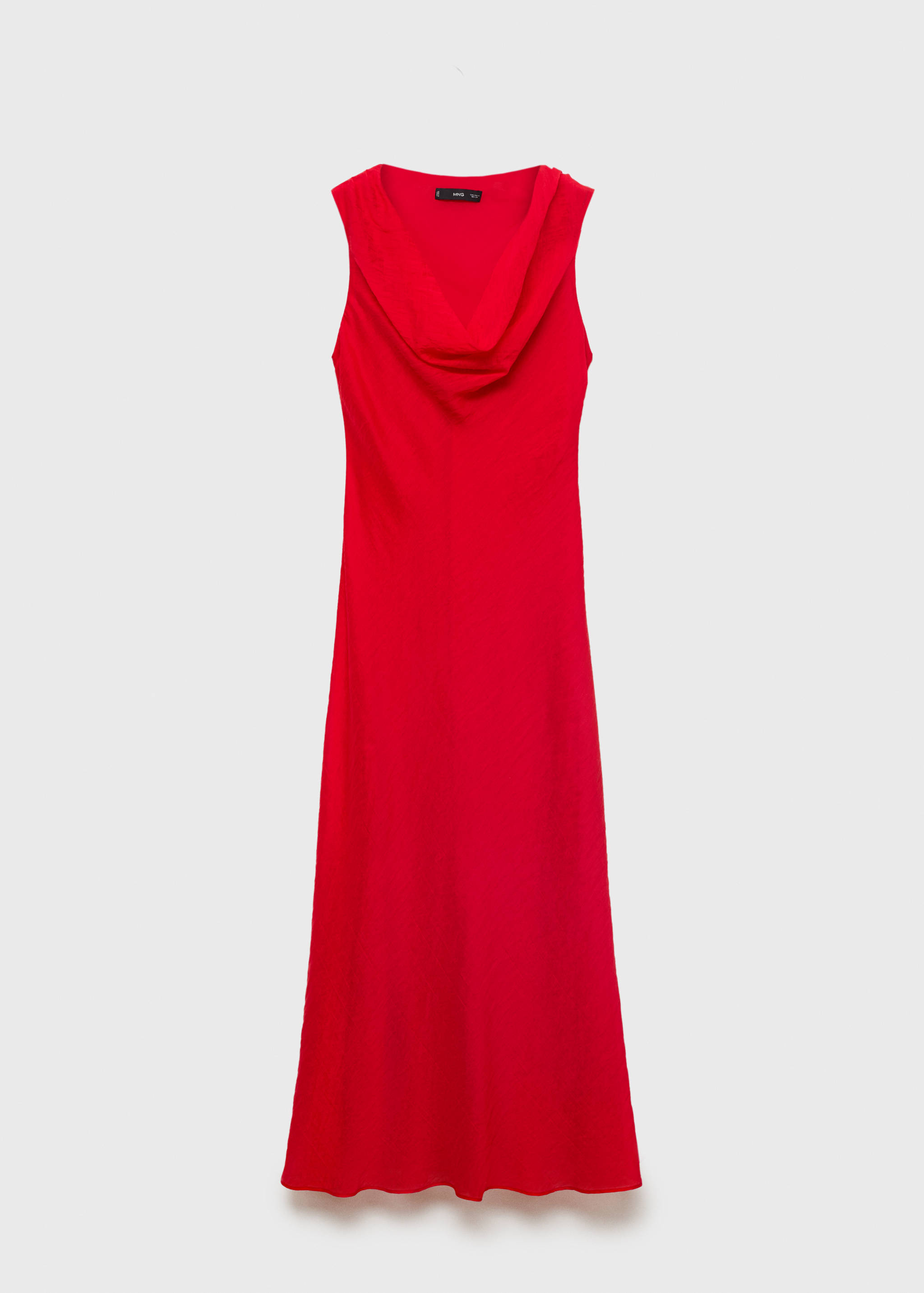 Vestido de liocel com gola drapeada - Artigo sem modelo