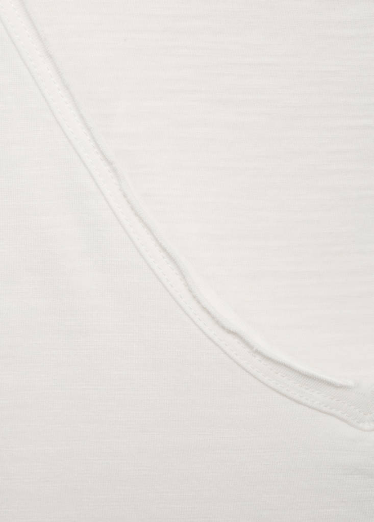 V-neck cotton T-shirt — Off White